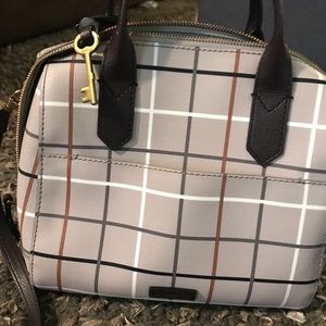 Fossil crossbody satchel- grey pattern BEAUTIFUL